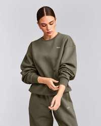 Foundations Cosy Crew Neck Sweatshirt | Alpine Green