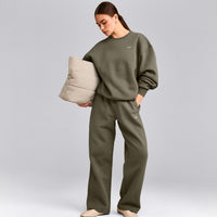 Foundations Cosy Crew Neck Sweatshirt | Alpine Green