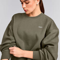 Foundations Cosy Crew Neck Sweatshirt | Alpine Green