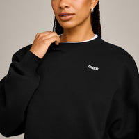Foundations Cosy Crew Neck Sweatshirt | Black