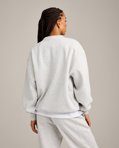 Foundations Cosy Crew Neck Sweatshirt | Light Gray Marl