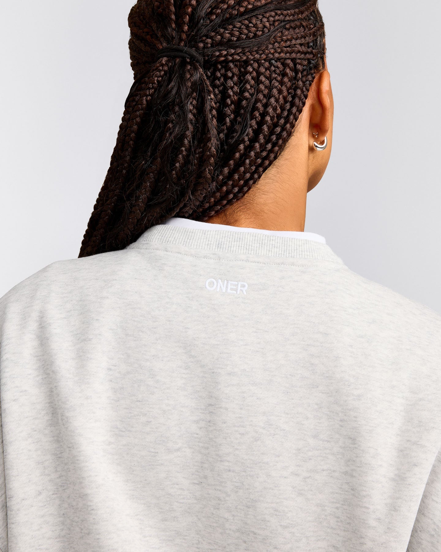 Foundations Cosy Crew Neck Sweatshirt | Light Gray Marl