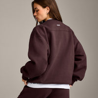 Foundations Cosy Crew Neck Sweatshirt | Plum Brown