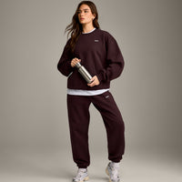 Foundations Cosy Crew Neck Sweatshirt | Plum Brown