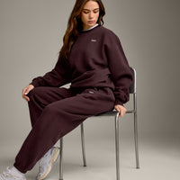 Foundations Cosy Crew Neck Sweatshirt | Plum Brown