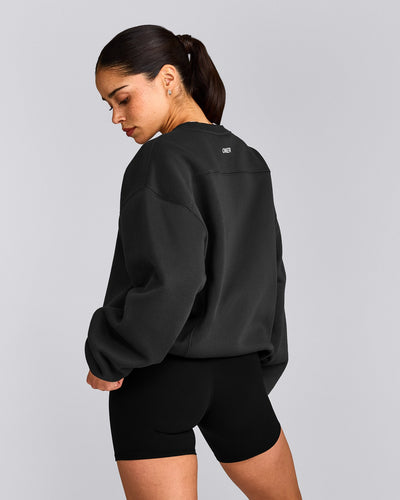 Foundations Cosy Crew Neck Sweatshirt | Soft Black