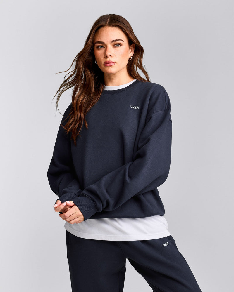 Foundations Cosy Crew Neck Sweatshirt - True Blue | Oner Active US