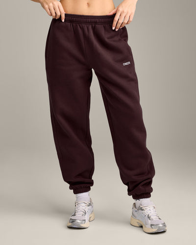 Foundations Cosy Joggers | Plum Brown