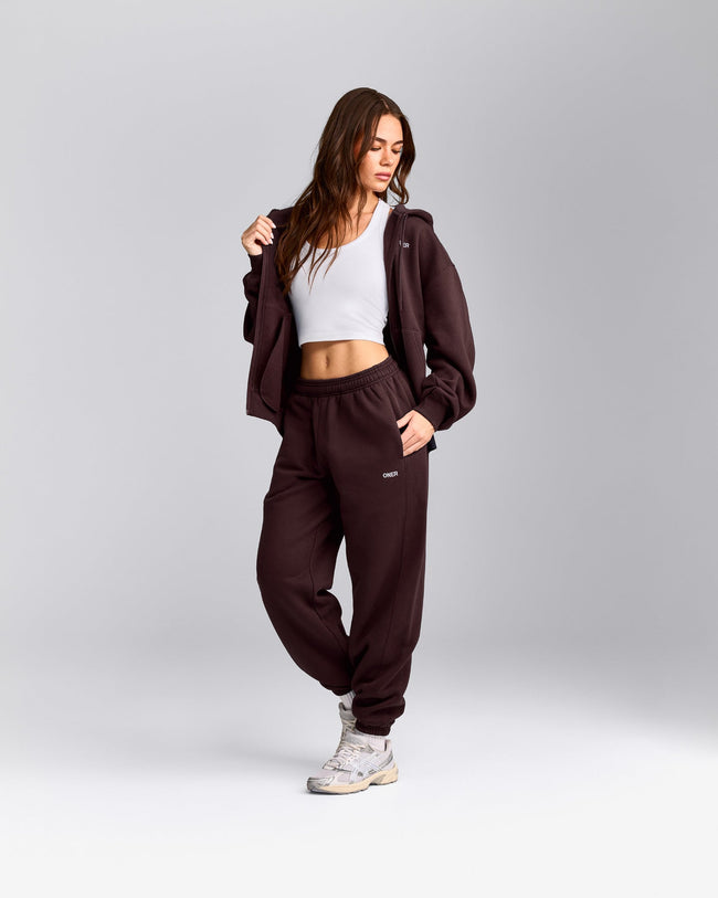 Foundations Cosy Sweatpants | Plum Brown
