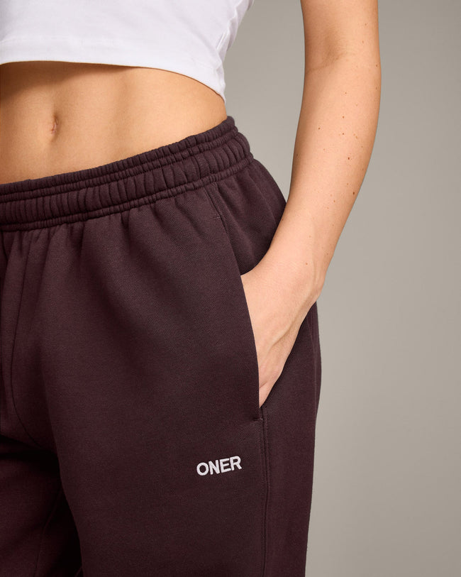 Foundations Cosy Joggers | Plum Brown