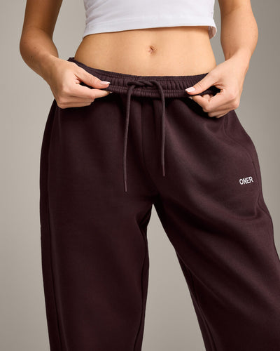 Foundations Cosy Joggers | Plum Brown