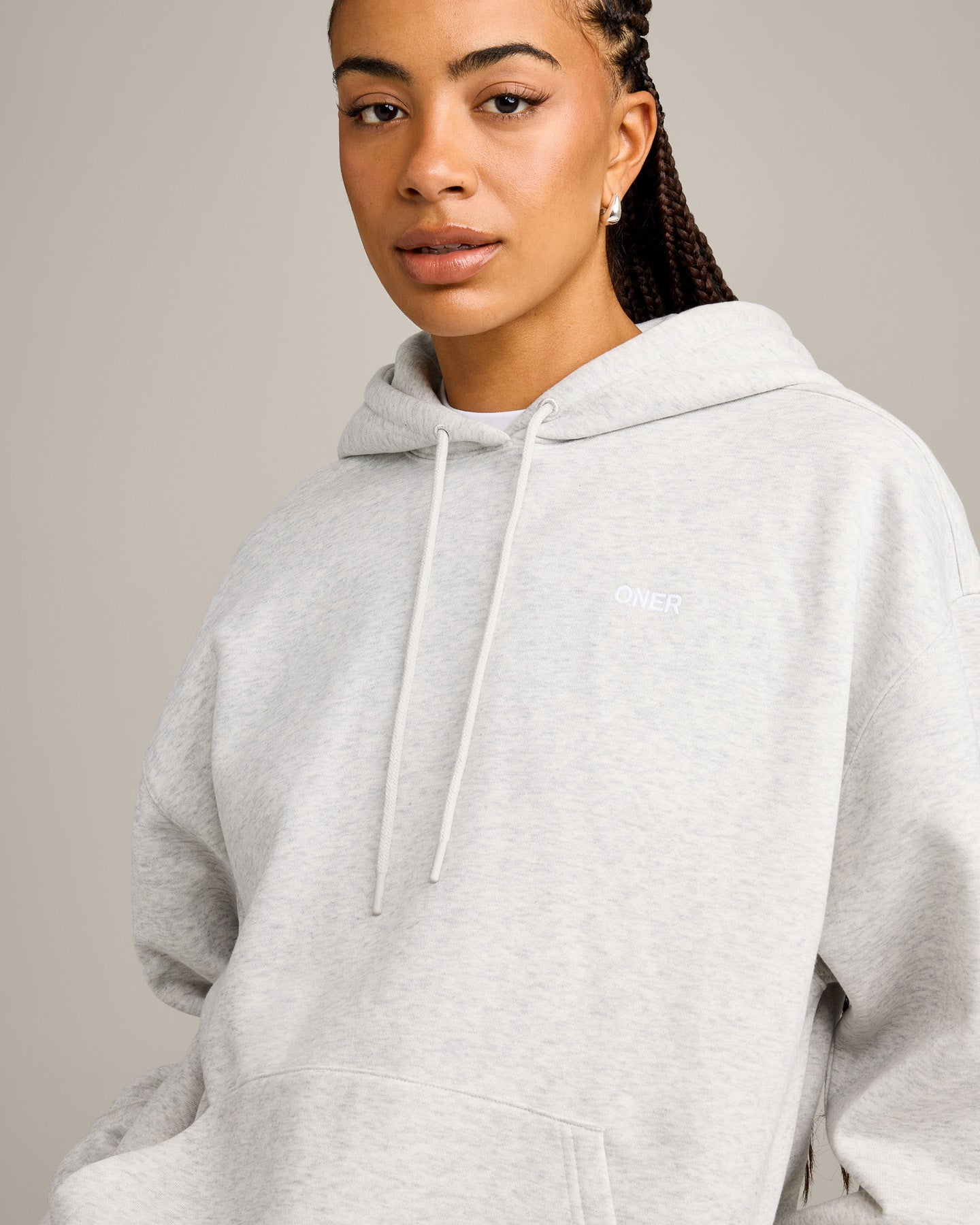 Foundations Cosy Hoodie | Light Gray Marl