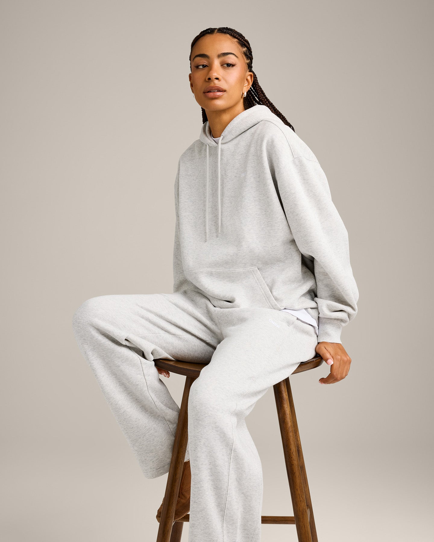 Foundations Cosy Hoodie | Light Gray Marl