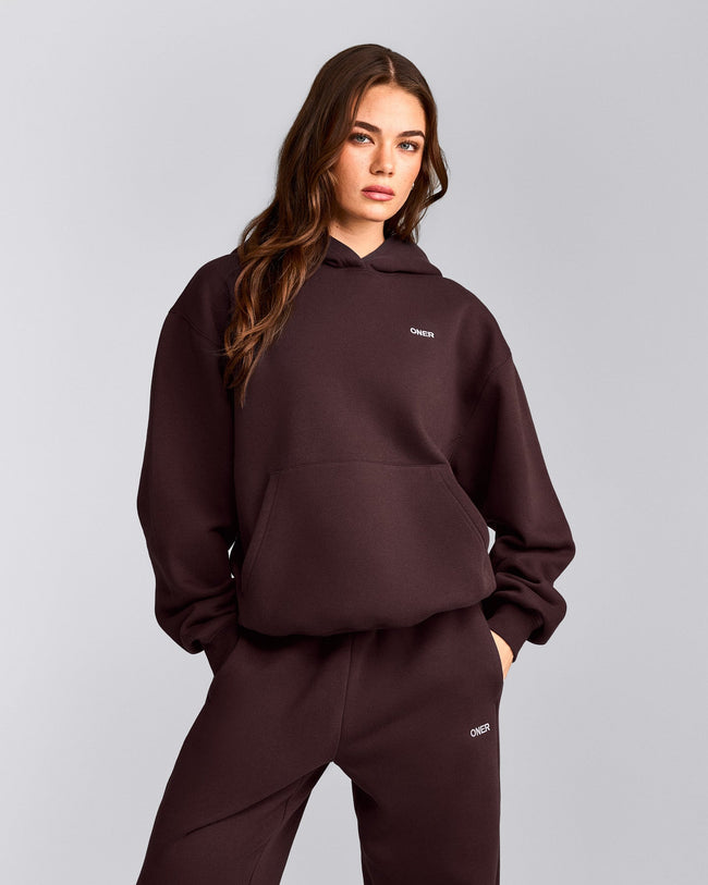 Foundations Cosy Hoodie | Plum Brown