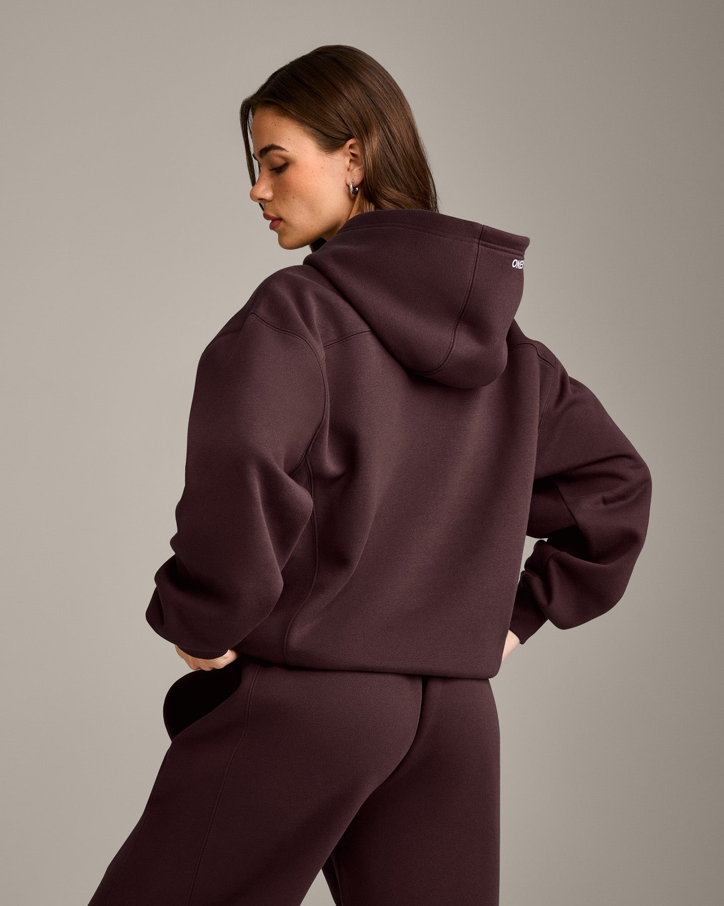Foundations Cosy Hoodie | Plum Brown