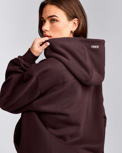 Foundations Cosy Hoodie | Plum Brown