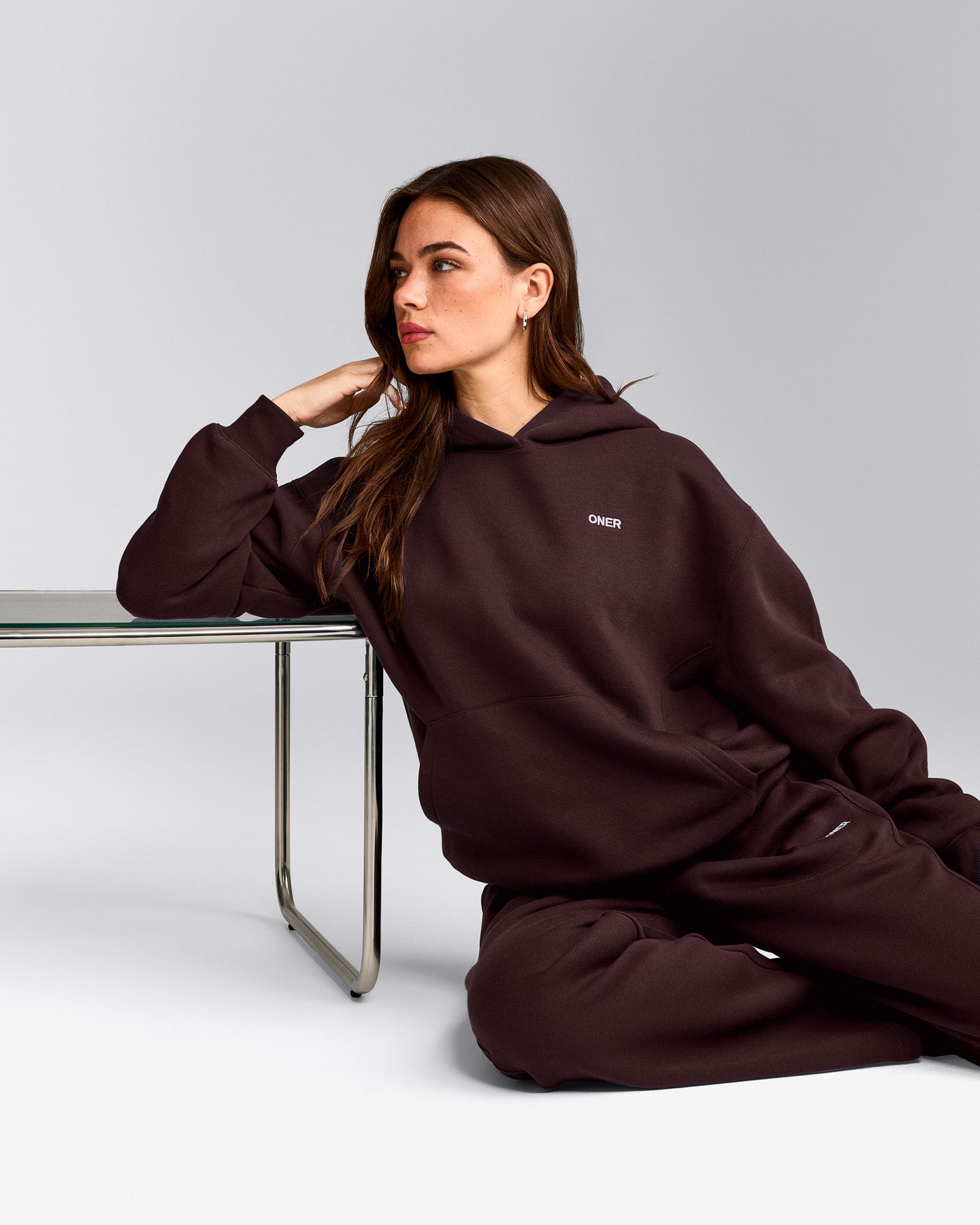Foundations Cosy Hoodie | Plum Brown
