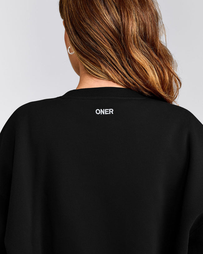 Foundations Cosy Oversized Sweatshirt | Black