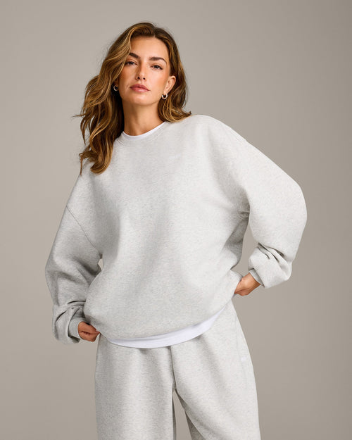 Foundations Cosy Oversized Sweatshirt | Light Gray Marl