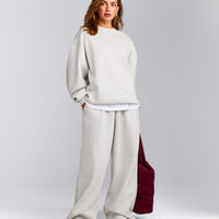 Foundations Cosy Oversized Sweatshirt | Light Gray Marl