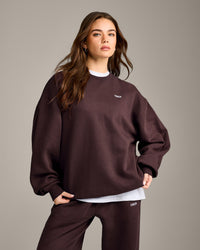 Foundations Cosy Oversized Sweatshirt | Plum Brown