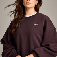 Foundations Cosy Oversized Sweatshirt | Plum Brown