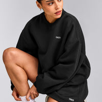 Foundations Cosy Oversized Sweatshirt | Soft Black