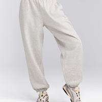 Foundations Cosy Oversized Sweatpants | Light Gray Marl