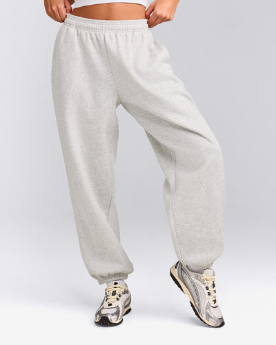 Foundations Cosy Oversized Sweatpants | Light Gray Marl