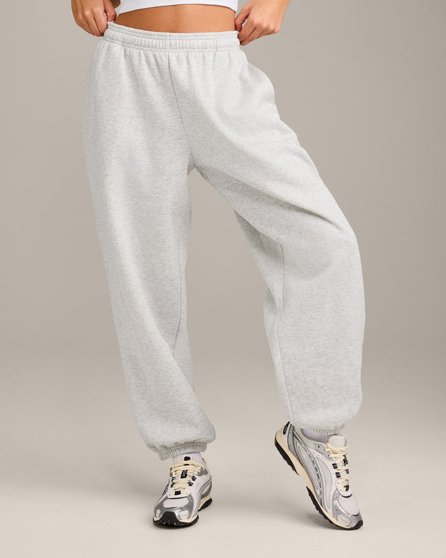 Foundations Cosy Oversized Joggers | Light Gray Marl