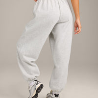 Foundations Cosy Oversized Joggers | Light Gray Marl