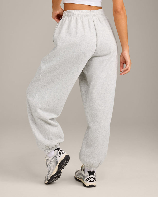 Foundations Cosy Oversized Joggers | Light Gray Marl