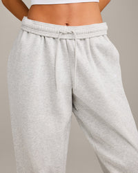 Foundations Cosy Oversized Joggers | Light Gray Marl