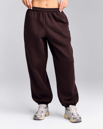 Foundations Cosy Oversized Sweatpants | Plum Brown