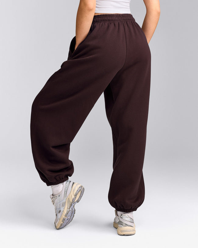 Foundations Cosy Oversized Sweatpants | Plum Brown
