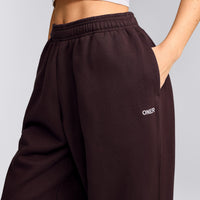 Foundations Cosy Oversized Sweatpants | Plum Brown