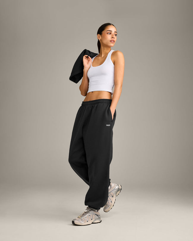 Foundations Cosy Oversized Joggers | Soft Black