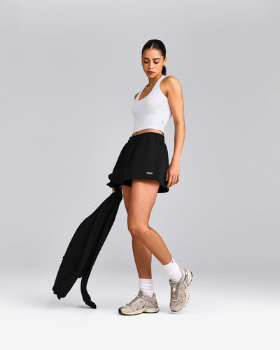 Foundations Cosy Oversized Shorts | Black