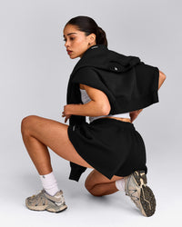 Foundations Cosy Oversized Shorts | Black