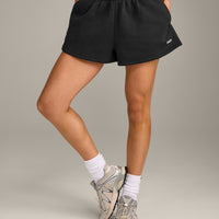 Foundations Cosy Oversized Shorts | Soft Black