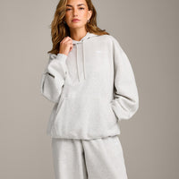 Foundations Cosy Oversized Hoodie | Light Gray Marl