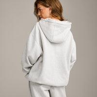 Foundations Cosy Oversized Hoodie | Light Gray Marl