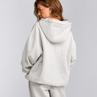 Foundations Cosy Oversized Hoodie | Light Gray Marl