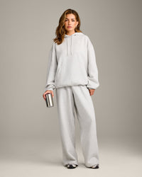 Foundations Cosy Oversized Hoodie | Light Gray Marl