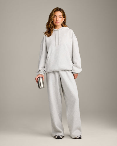 Foundations Cosy Oversized Hoodie | Light Gray Marl
