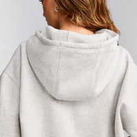 Foundations Cosy Oversized Hoodie | Light Gray Marl
