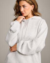Foundations Cosy Oversized Hoodie | Light Gray Marl