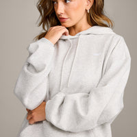Foundations Cosy Oversized Hoodie | Light Gray Marl