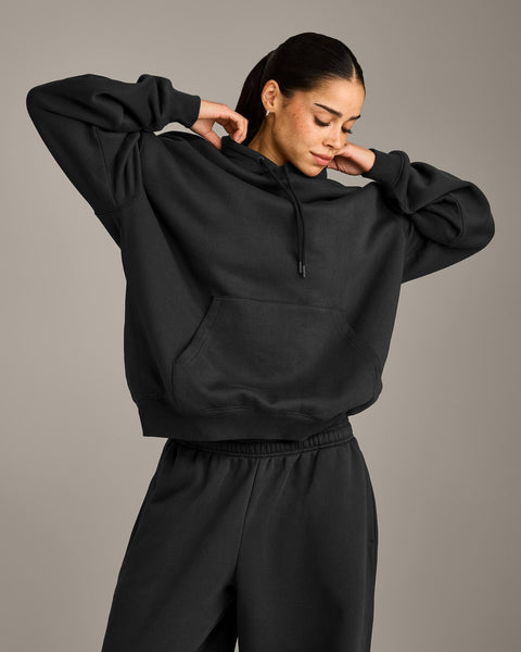 サカイ 2024SS Suiting BONDING Hoodie 1 ブラック Foundations Cosy Oversized Hoodie - Soft Black | Oner Active US