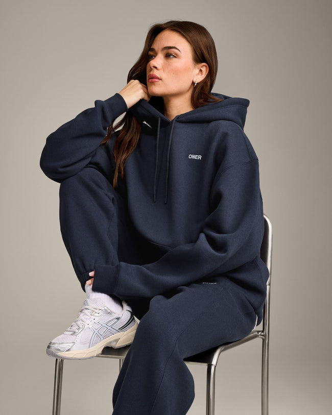 Foundations Cosy Oversized Hoodie | True Blue